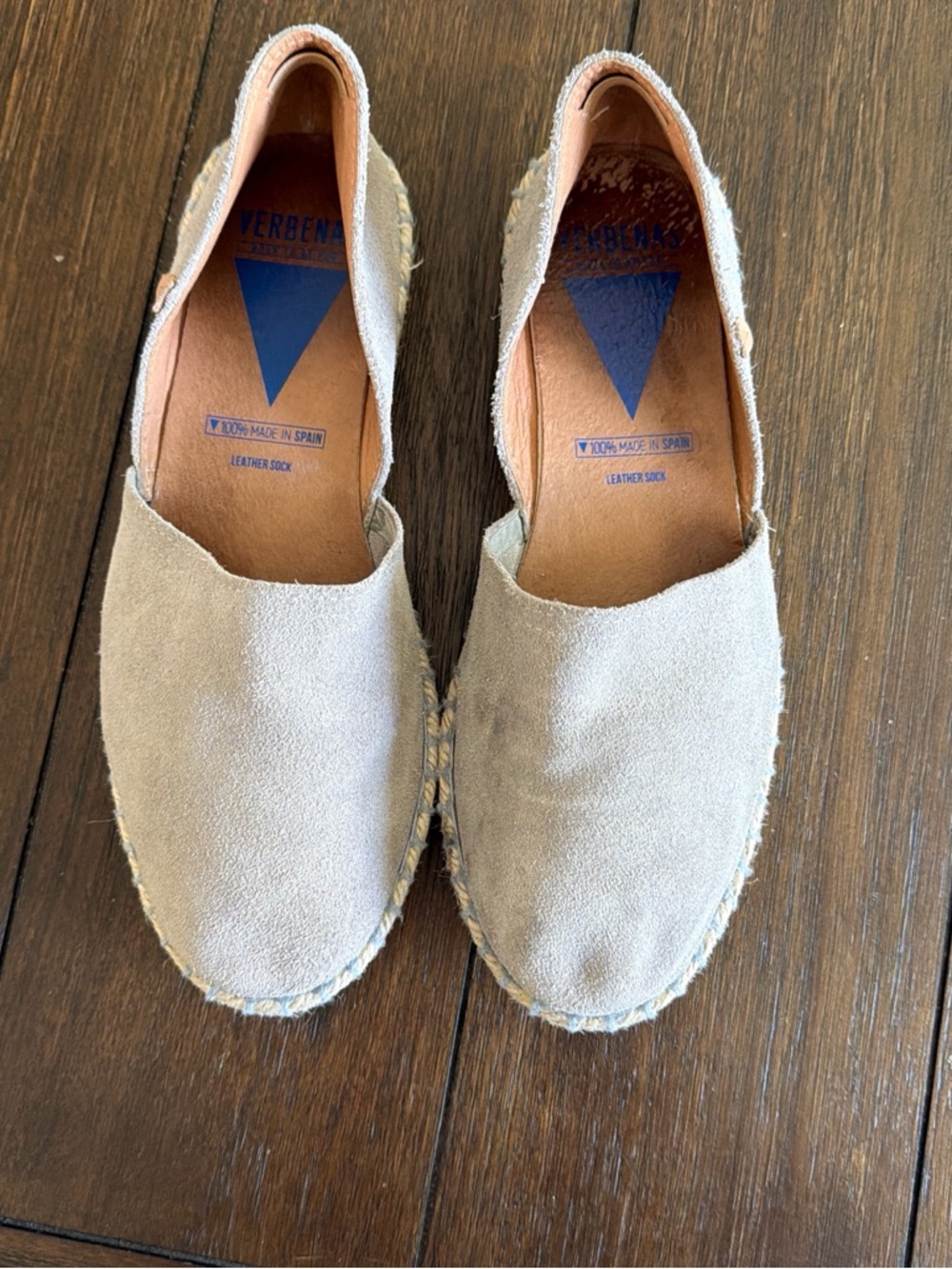 VERBENAS Women’s Beige Suede Espadrilles